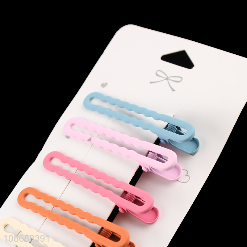 Hot sale candy-colored nonslip metal alligator hair clips hair barrettes