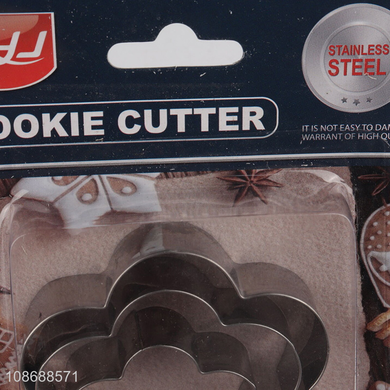 Factory supply flower shape stainless steel baking tool cookies mold for sale