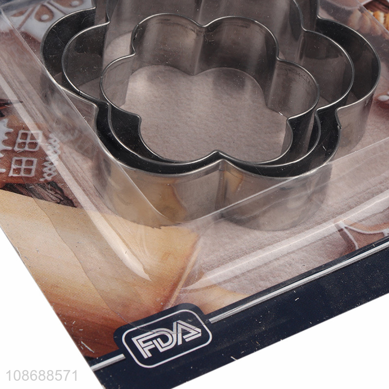 Factory supply flower shape stainless steel baking tool cookies mold for sale