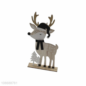 New product wooden table ornaments Christmas reindeer desktop <em>decoration</em>
