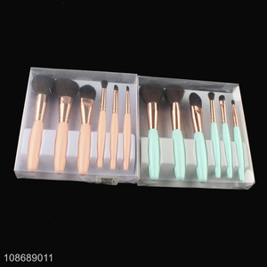 Hot selling 6pcs synthetic fiber bristle makeup brush set for women
