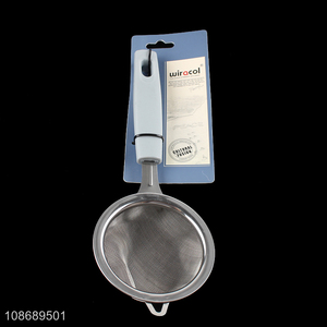 Good quality kitchen tools stainless steel fine mesh strainer with handle