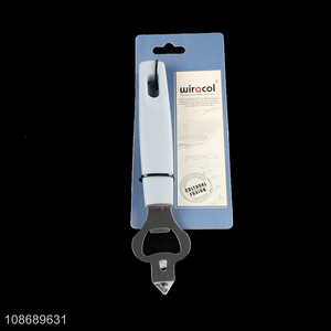Promotional manual stainless steel bottle & can opener with plastic handle
