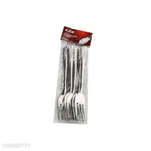 Wholesale 12pcs 4 designs stainless steel fork set dinner fork set