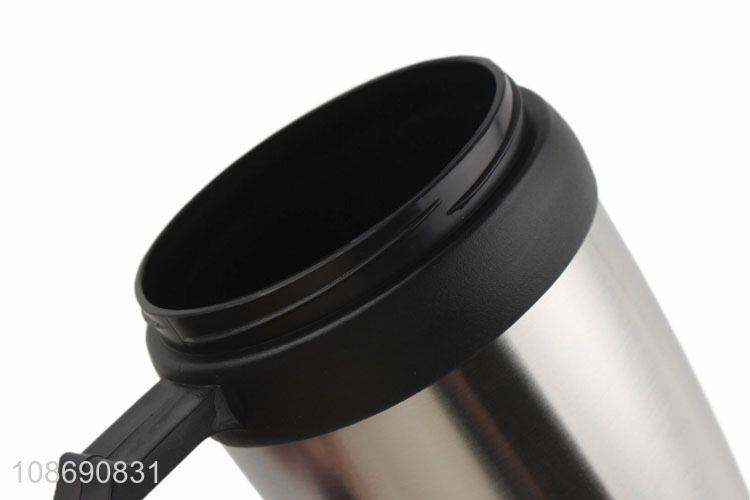 Factory supply 450ml plastic liner stainless steel car travel mug