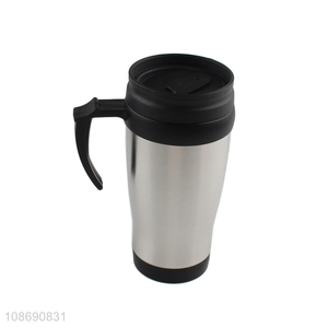 Factory supply 450ml plastic liner stainless steel car travel mug