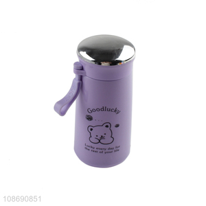 New product 280ml portable glass water bottle for kids girls boys