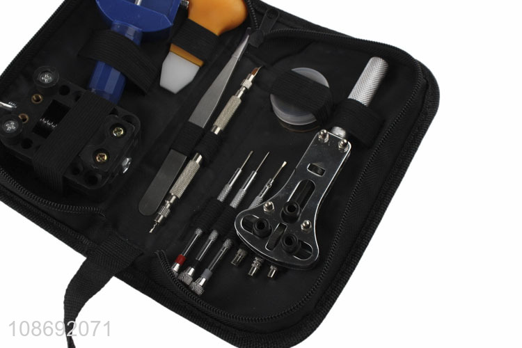 Top selling 14pcs watch repair tool set with tool storage bag