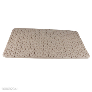 Hot selling quick draining pvc bath mat with suction cup