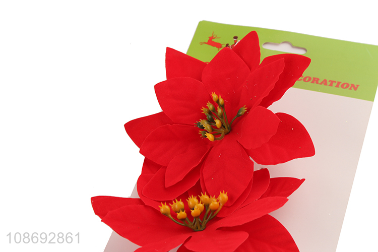 Good sale 3pcschristmas fake flower christmas decoration wholesale