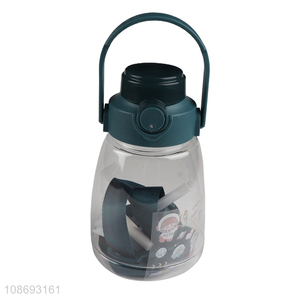 Best selling portable large capacity transparent water bottle drinking bottle with sticker