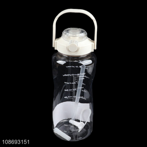 Factory supply portable outdoor sports water bottle drinking bottle with straw