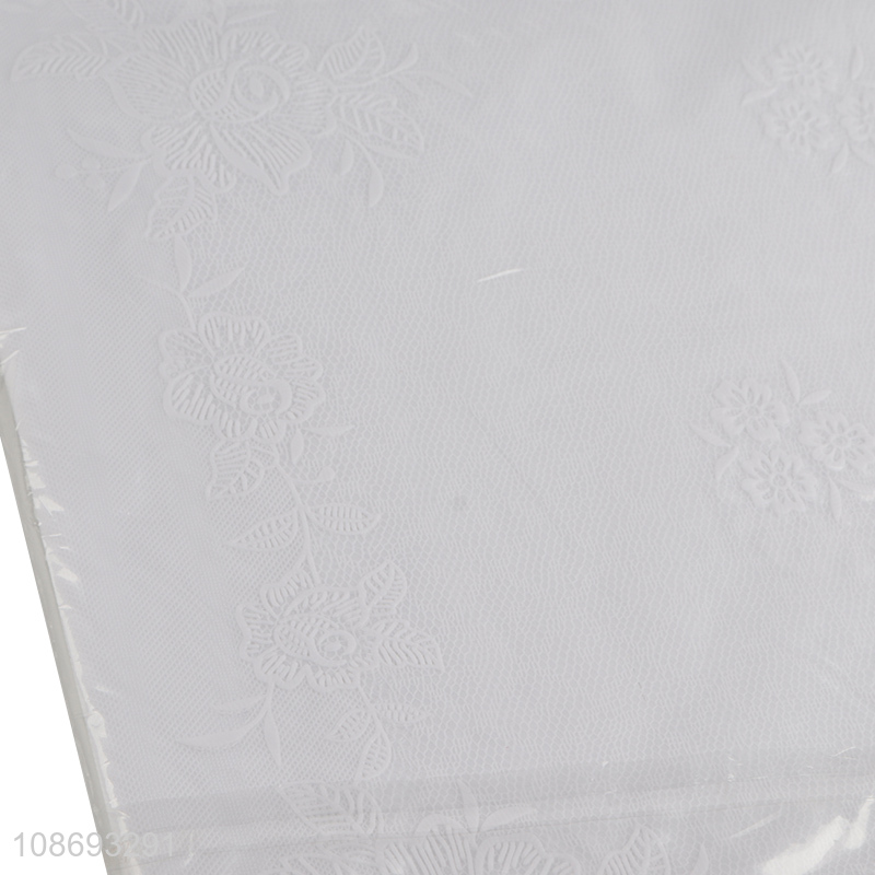 Good selling white rectangle table decoration table cloth for home rectangle