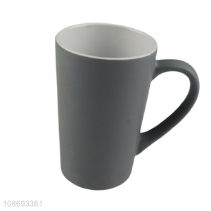 Wholesale tall matte ceramic coffee <em>mugs</em> water cup with handle