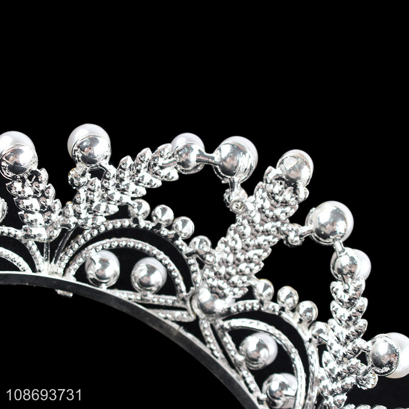 Hot items women hair accessories wedding bridal pearl crown for sale