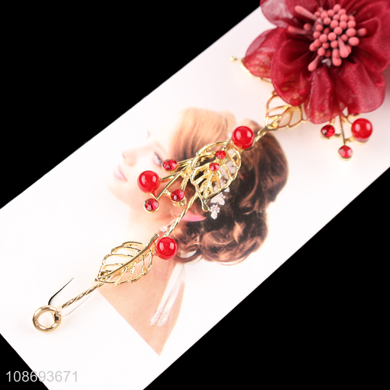 Popular products long tassel women head chains hair clip for hair decoration