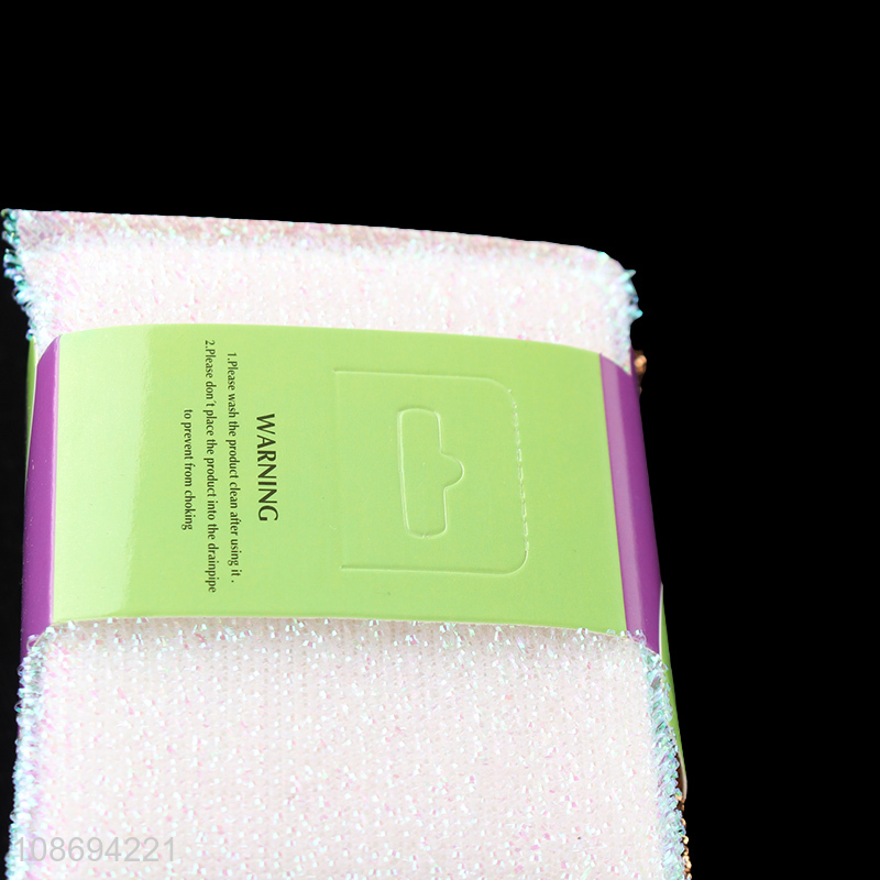 Good quality 4pcs thick sponge scouring pads dishwashing sponge