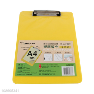 Popular products portable plastic <em>plate</em> folder A4 file clipboard for sale