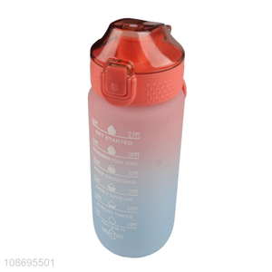 Wholesale 600ml plastic motivative gym sports water bottle with handle