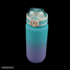Good quality 600ml portable plastic water bottle with leak-proof lid
