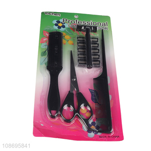 Best selling professional hairdressing scissors set with hair comb wholesale