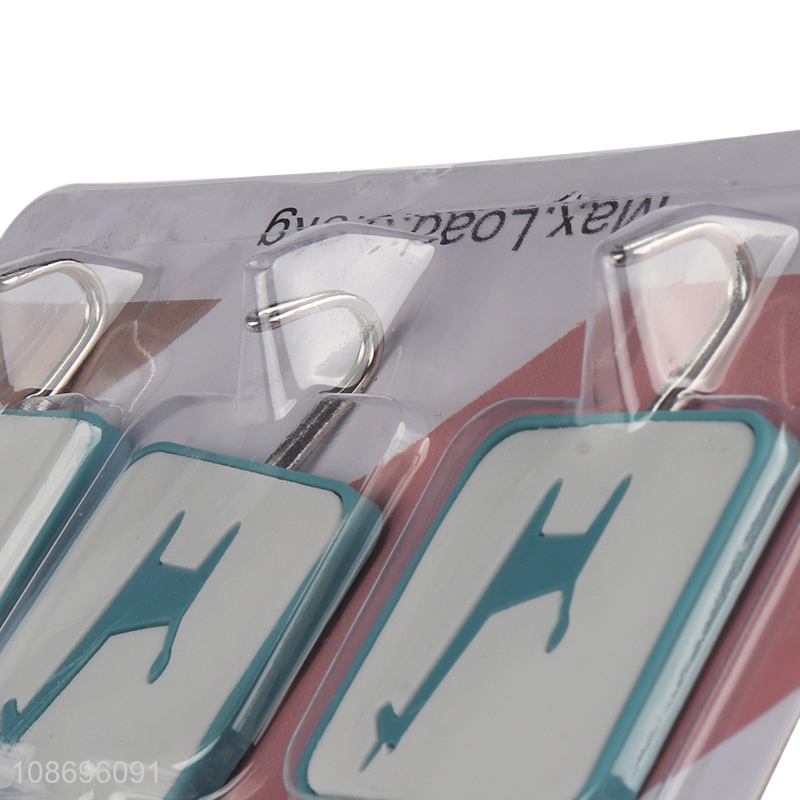 Good quality 9psc plastic wall hanging hooks sticky hooks for towel