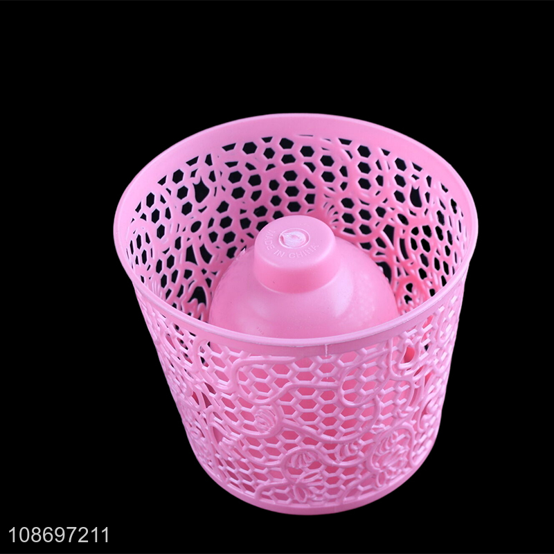 Popular product reusable plastic toilet bowl brush and holder set