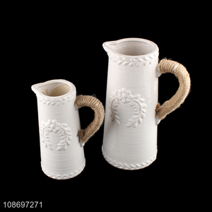 Hot selling white modern style ceramic <em>vase</em> for home decoration