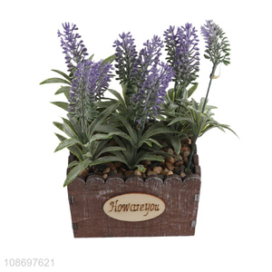 Hot selling <em>artificial</em> <em>flowers</em> fake lavender bonsai for home garden decor