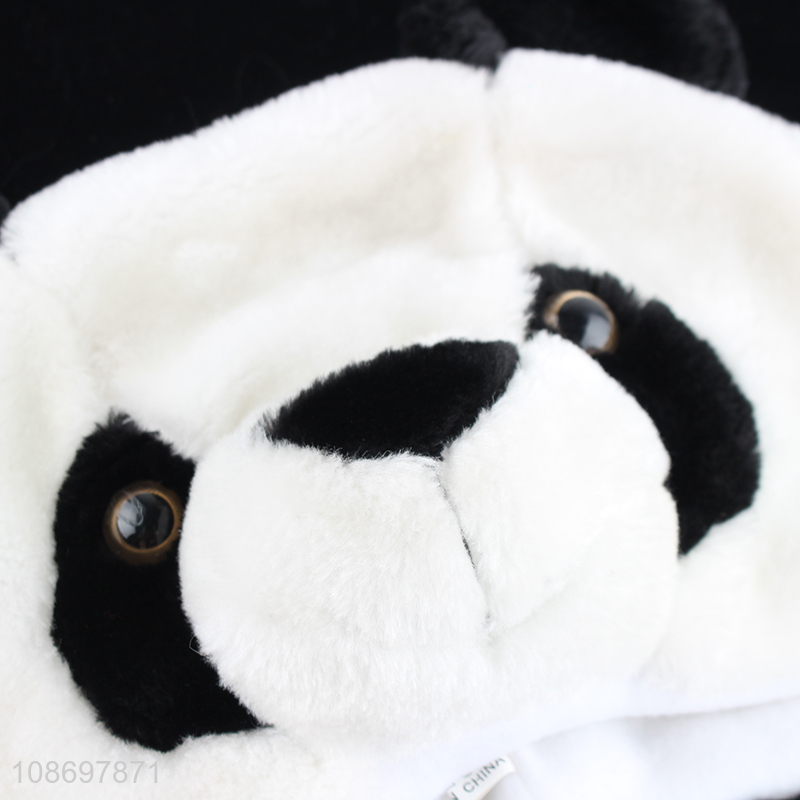 China supplier cartoon winter hats dancing panda cap earmuffs hat for sale