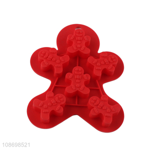 Hot products christmas gingerbread man silicone cookies mould for baking