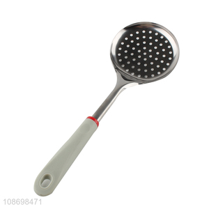 China products stainless steel kitchen utensils slotted ladle for sale