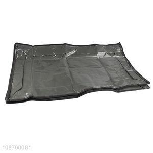 Good price non-woven storage bag with clear window & handle for bedding
