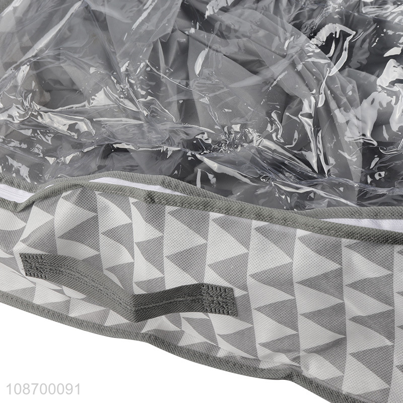 Hot selling non-woven storage bag clothes organizer with clear window