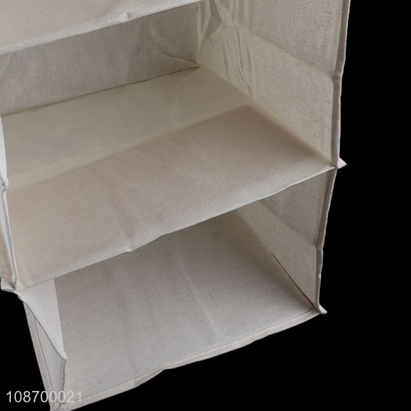 High quality folding non-woven wardrobe organizer bin for clothes underwear