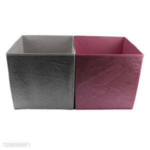 High quality multipurpose collapsible non-woven cube storage box bins