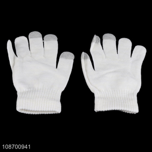 Good selling warm acrylic thicken knitted gloves touch screen gloves wholesale