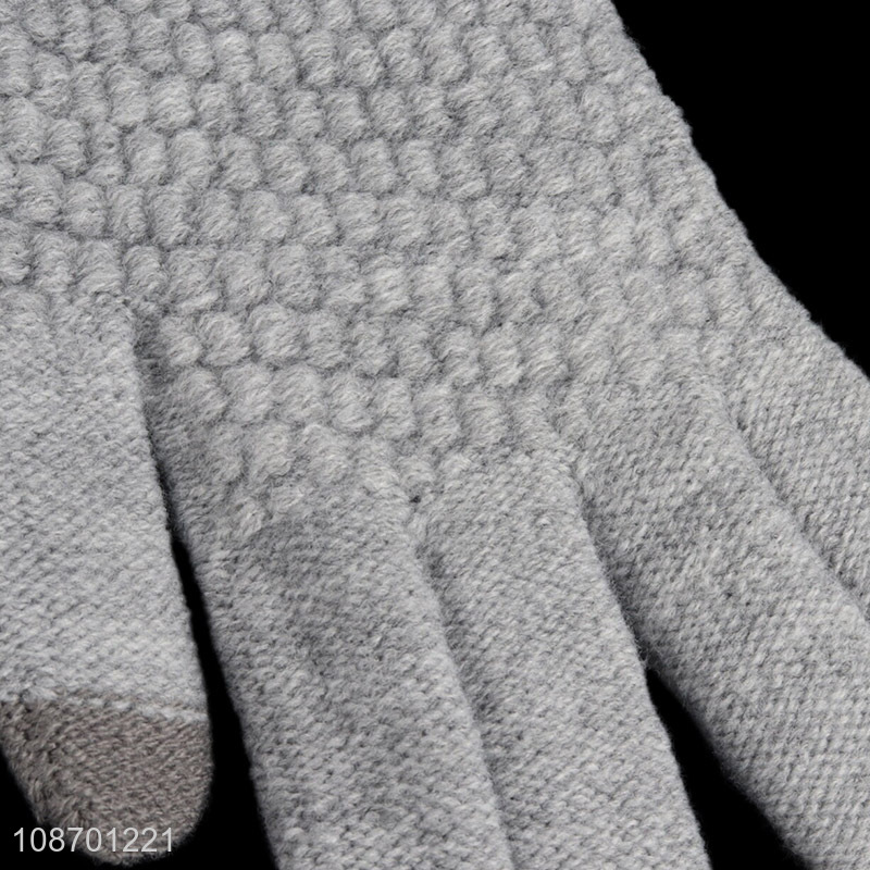 Top products winter warm thickened touch screen polyester gloves