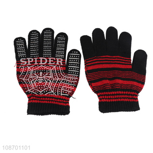 Low price boys cool spider <em>winter</em> knitted <em>gloves</em> warm thickened <em>gloves</em>