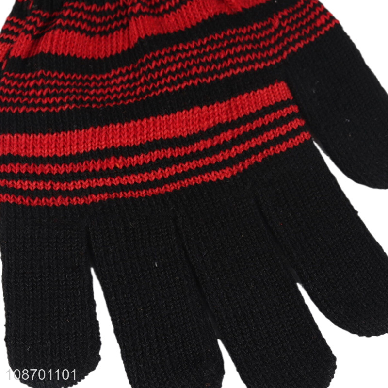 Low price boys cool spider winter knitted gloves warm thickened gloves