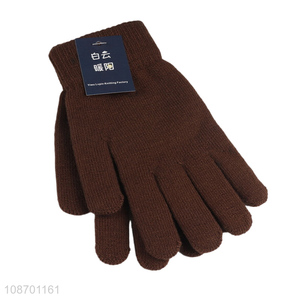 Hot items <em>winter</em> warm knitted <em>gloves</em> polyester thickened <em>gloves</em> wholesale