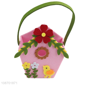 Hot selling Easter non-woven basket Easter candy bag party favors bag