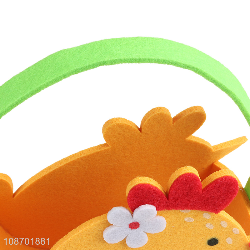 Factory supply Easter non-woven basket bird shape candy bag for kids