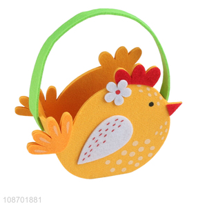 Factory supply Easter non-woven basket bird shape candy bag for kids