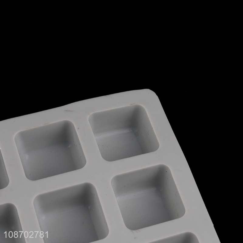 Hot items reusable silicone ice cube tray square ice cube mold for sale