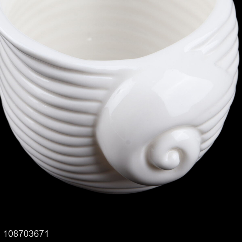 New arrival unique design ceramic seashell candle holder ceramic candlestick