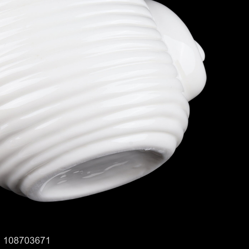 New arrival unique design ceramic seashell candle holder ceramic candlestick