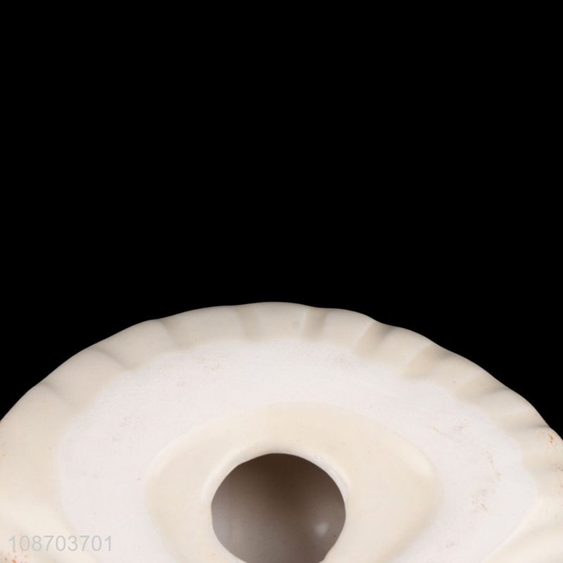 New product ceramic seashell candle holder ocean style ceramic candlestick