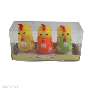 New product mini Easter chicks figurines cartoon chicken statues kids gifts