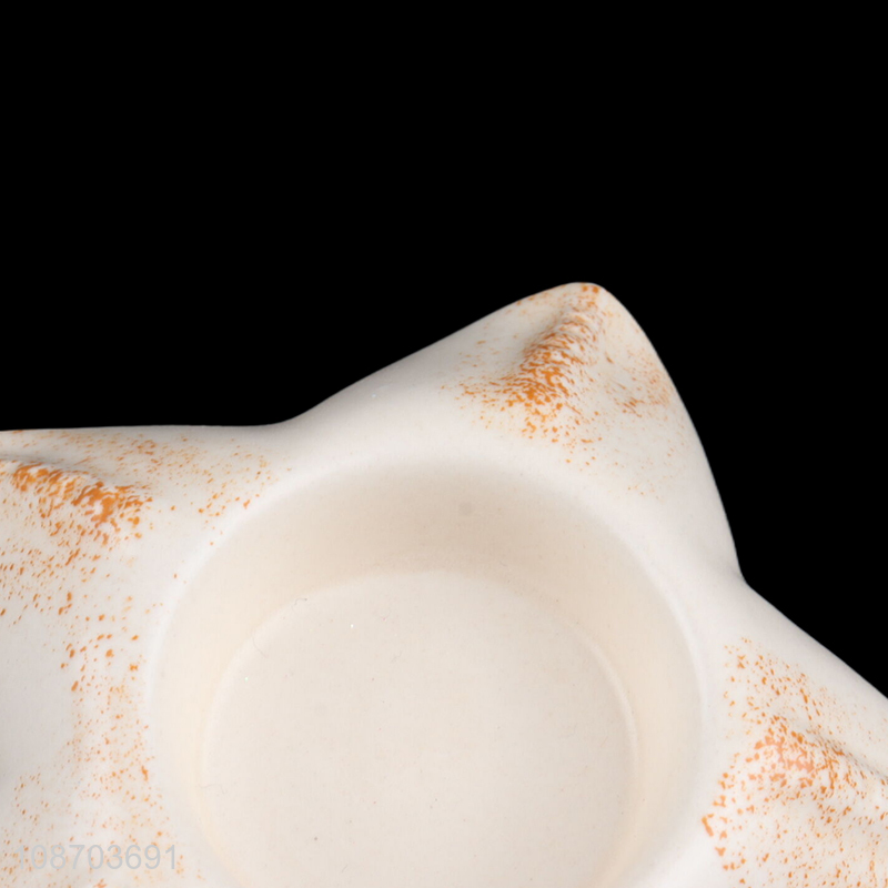 Hot selling ceramic starfish candle holder candlestick for pillar candles